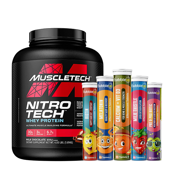 Muscletech Nitrotech Performance Series Whey Protein + Bubble Up Nutrition